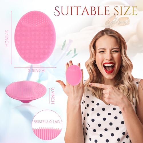Silicone Face Scrubber Set - 100 Soft Bristle Facial Cleansing Brushes