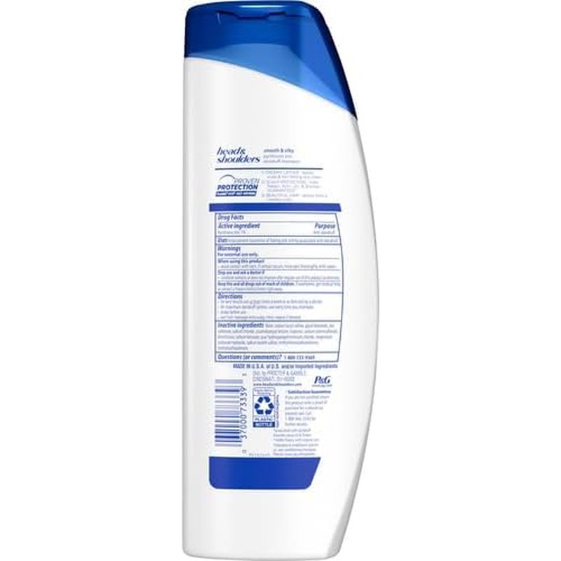 Head & Shoulders and Smooth Silky Paraben Free Dandruff Shampoo, Lemon, 12.8 Fl Oz