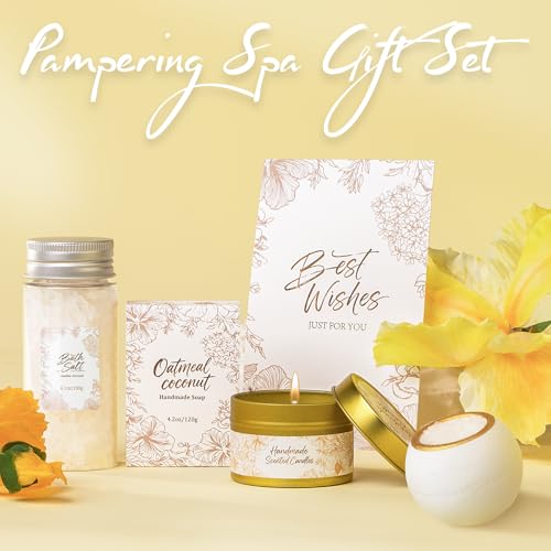 LIMSUKMF Beige Self Care Gift Basket with Knitted Throw - Cozy Home Spa Set