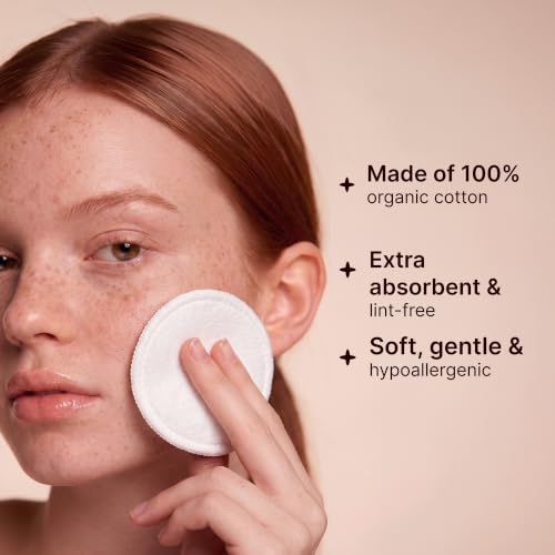 SoulSation Organic Cotton Rounds 3600ct - Hypoallergenic Makeup Remover Pads, Classic Variant