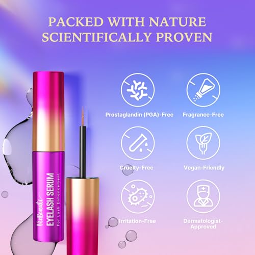 VieBeauti Lash Serum for Eyelash Growth: Eyelash Growth Serum with Advanced Formula to Boost Longer Fuller and Thicker Looking Lashes - Vegan & Cruelty-Free for Sensitive Eyes - 2ml