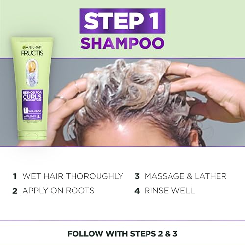 Garnier Fructis Curly Hair Care Kit with Shampoo, Mask & Spray for 2C-4C Curls