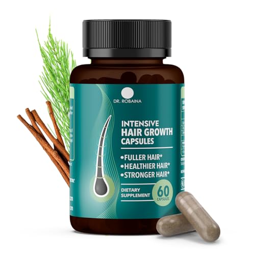 Intensive Hair Growth Capsules 60 Count - Fuller Stronger Hair Support - Made in USA