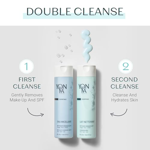 Yon-Ka Lait Nettoyant Cleanser Set | Full Size & Travel Size | Gentle Plant-Based Milk Cleanser & Makeup Remover | Hydrating Daily Wash that Balances Skin¡¯s pH | Set of 2, 6.76 fl oz and 2.53 fl oz