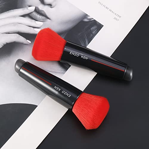 ENZO KEN Black 56-D Concealer & Eye Brush Dual Ended Kabuki Foundation Tool