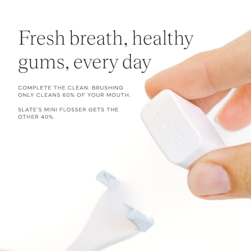 Reusable Flosser with Interdental Brushes & Tongue Scraper - White/Black