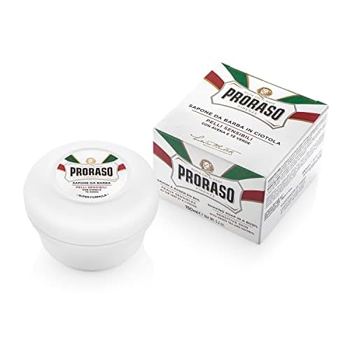 Proraso Shaving Soap in a Bowl, Sensitive Skin + Professional Shaving Brush