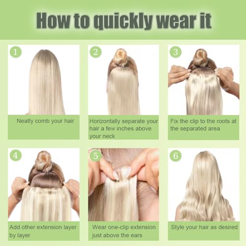 Clip-In Hair Extensions 12 Inch Natural Black Brazilian Human Hair Seamless Wefts