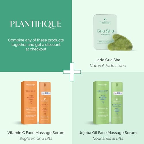 PLANTIFIQUE Gua Sha Facial Tools - Massage Tool - Jawline Sculptor and V-Line Collagen Mask for Face 5 PCS, Chin Strap for Women & Men, V Line Lifting Mask with Collagen