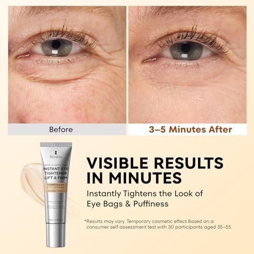 RONKIE Instant Eye Firm Tightener 1.34 oz - Quick Wrinkle & Puffiness Reduction, Pack of 1