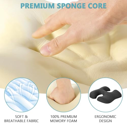 Dark Gray Face Down Massage Pillow for Sleeping - Non-Slip, Removable Cover