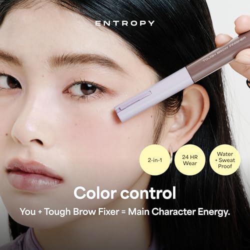 ENTROPY MAKEUP Tough Brow Finisher Toast - 2-in-1 Brow Tint Mascara with Built-In Comb