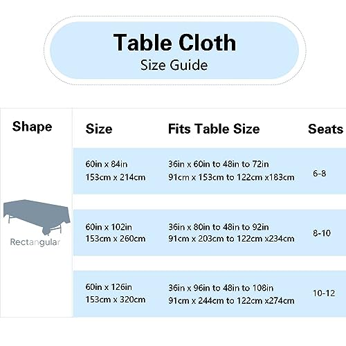 FINDYOU 12 Pack White Polyester Tablecloth 60 x 102 Inch for 6ft Rectangular Tables