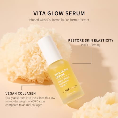 Vita Glow Serum? For Dewy and Glowing Skin with Snow Mushroom Extract, Vitamin C Complex and Niacinamide, Helps Improve Uneven Skin Tone and Pigmentation, Vegan (1.01 fl.oz/ 30ml)