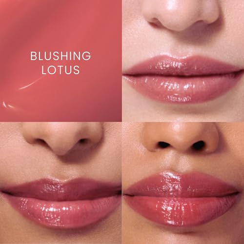 Prakti KhushiKiss Blushing Lotus Lip Oil - Hydrating & Plumping, High Shine, 0.17 oz