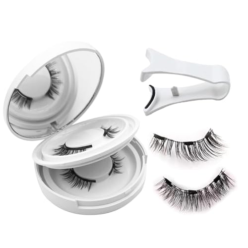 Ginani Magnetic Lashes, Magnet Eyelashes with Applicator for Valentine's Day,No Glue o Liner Needed Reusable Eyelashes Kit for Women Daily Use(Natural+Fuller)