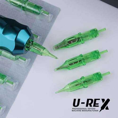 U-REX Tattoo Cartridges Needles-20Pcs #10 (5RM) Bugpin Curved Magnum Disposable Needles for Rotary Tattoo Machine Pen Gun(1005RM)