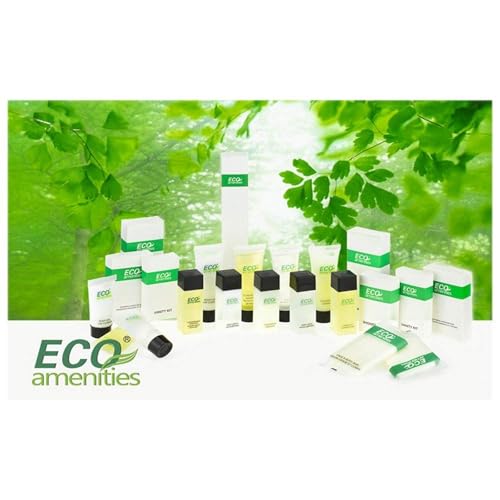 ECO amenities Cotton Rounds Travel Set - Individually Wrapped Cotton Swabs - Disposable Nail File Kit - Bulk Hotel Vanity Kit - 500-Piece Set, White (Pack of 2)