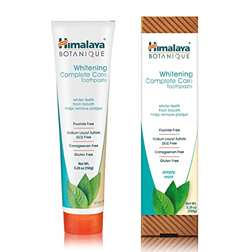 Himalaya Botanique Whitening Complete Care Toothpaste - Mint, 5.29 Oz Pack of 4