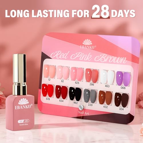 12 Colors Gel Nail Polish Set - Long-Lasting, Vibrant & Easy to Apply - 15ml