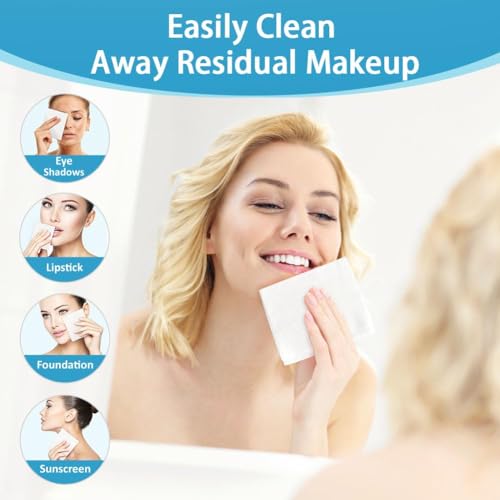 HOMEXCEL Disposable Face Towels Pack of 6, Ultra Soft & Absorbent, 600 Count