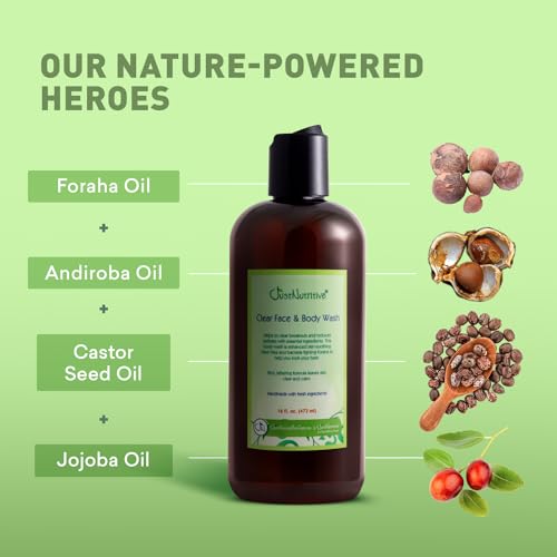 Acne Face & Body Wash - Clear Skin Treatment for Adults - 16 Oz