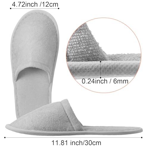 Geyoga 24 Pairs Disposable Slippers for Guests - Large, Multi-Neutral Bulk