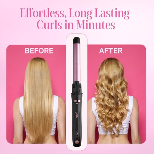 1 Inch Rotating Curling Iron for Beach Waves - Automatic Hair Curler