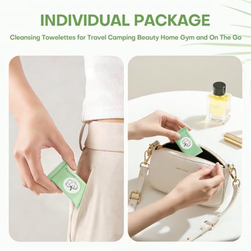 100 Pack Compressed Disposable Face Towels - Travel, Gym, Camping