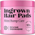 Divine Derriere Smoothing Solution Ingrown Hair Pads - Smooth, Relieve, Soften Skin - BHA & AHA Ingrown Hair Serum for Razor Burns and PFB Razor Bumps - Ingrown Hair Treatment for Bikini Area, 50ct