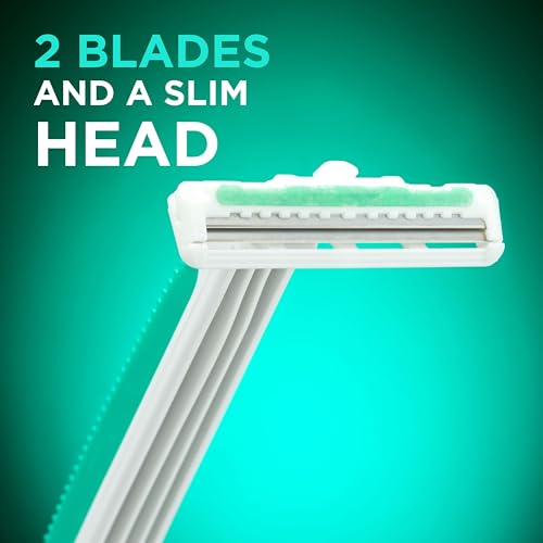 Disposable Razors for Men - Wilkinson Sword Extra 2 Sensitive 20 Pack - Sensitive Skin, Vitamin E, Push Clean, Travel Cap