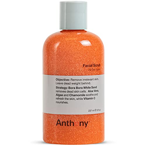 Anthony Men's Face Scrub with Vitamin C - Exfoliating Facial Cleanser 8 Fl Oz