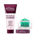 Retinol Anti-Aging Gel Cleanser - Gently Cleans Impurities From Pores & Exfoliates for Soft, Smooth Skin Eye Gel - Reduces Puffiness & Dark Circles, Restores Elasticity