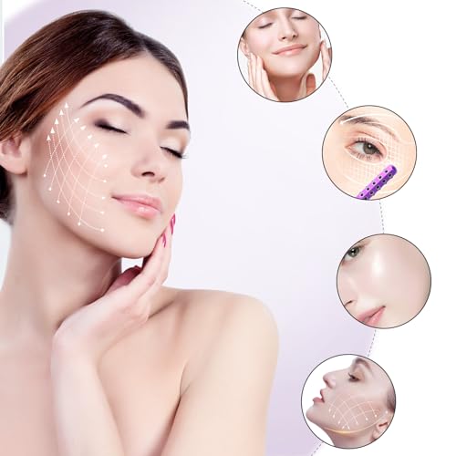 Purple Germanium Face Roller Uplifting Skin Care Massager - Anti-Aging & Blood Circulation
