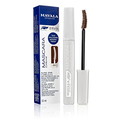 Mascara Creamy Brown 0.32oz - Nourishing, Smudge-Proof, Glossy Lashes