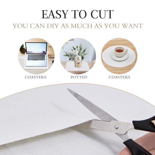 Beautysaid Non Slip White Shelf and Drawer Liner 20W x 360L for Kitchen Cabinets