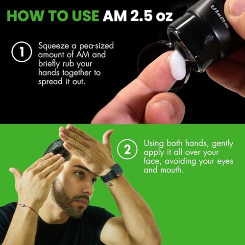Men's Face Moisturizer Set - AM & PM Sensitive Skin Hydrating & Anti-Aging