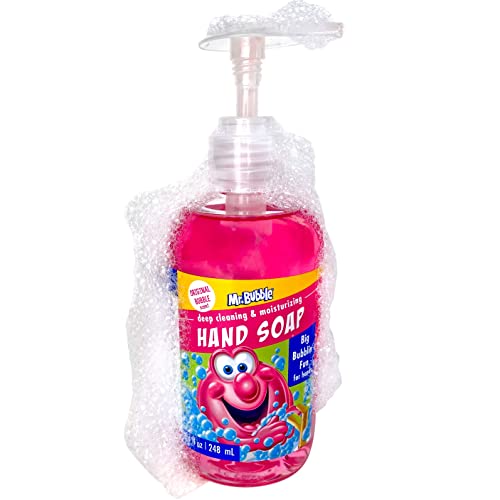 Mr. Bubble Kids Moisturizing Hand Soap, Gentle Sensitive Skin Formula Enriched with Nourishing Aloe Vera - Original Bubble Scent (Pack of 3 Bottles, 8.4 Fl Oz Each)