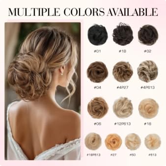 Rich Choices Wavy Light Blonde Claw Clip Messy Bun Extension 42g #18