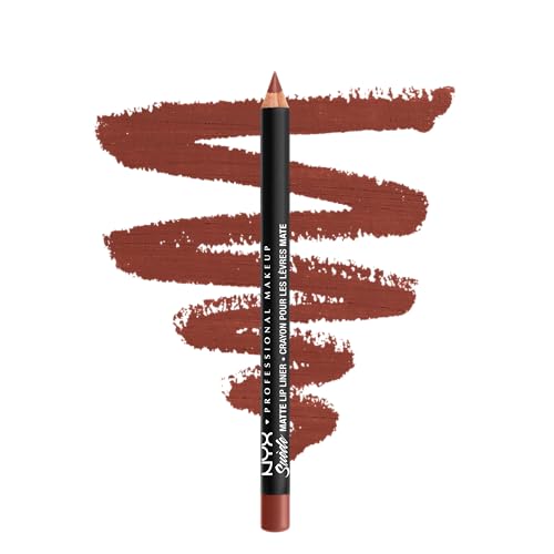 NYX PROFESSIONAL MAKEUP Suede Matte Lip Liner, Velvety-Smooth, Long-Lasting Formula For A Defined Lip Makeup Look - Alabama (Red)