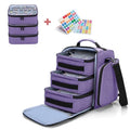Purple Essential Oil Storage Case with 2 Sheet Labels - 72 Bottle Capacity