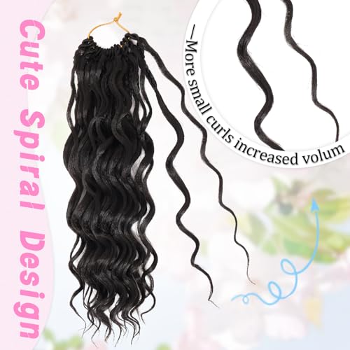 Deep Wave Crochet Hair 12 Inch Black Pre-Looped Curly Synthetic Braiding