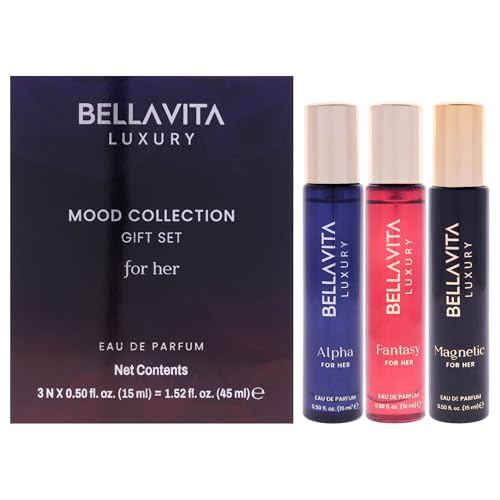 Bellavita Gift Set for Women - 3 Mini EDP Sprays, Long-Lasting Fragrance Gift Pack