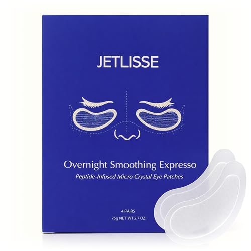 JETLISSE Peptide Eye Patches for Dark Circles & Under-Eye Hydration, 4 Pairs