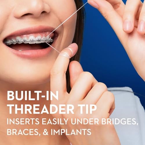 Oral-B Threader Floss Pack of 3 - 30 Count with 6 Envelopes for Braces & Implants
