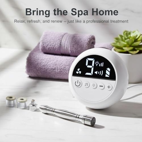 Diamond Micro-dermabrasion Machine, 2 in 1 Dermabrasion Facial Machine for Exfoliation & Blackhead Removal, Home Use Facial Skin Care Device