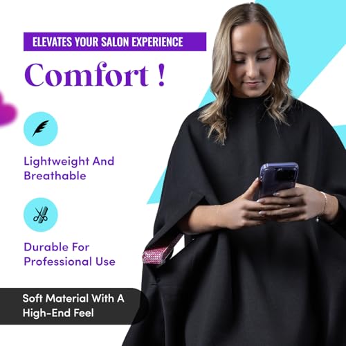 Ultra-Soft Cozy Fleece Hair Cape for Salon Clients - Keeps Hair Warm