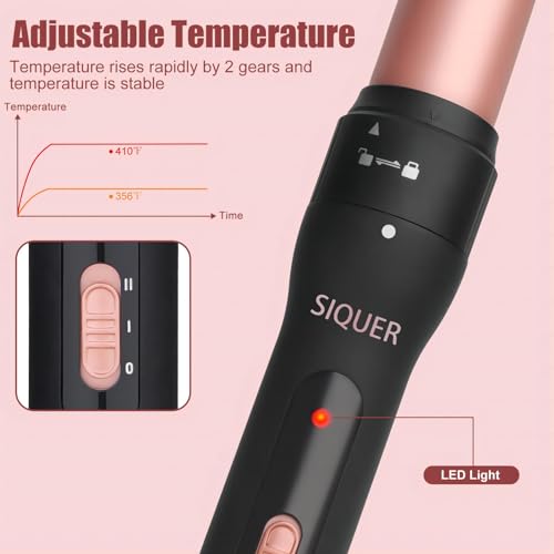 3-in-1 Curling Wand Set for Hair Styling - Detachable Barrels, Fast Heating, Travel Friendly