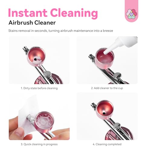 SAVILAND Airbrush Gel Nail Polish & Airbrush Cleaner Instant Cleaning