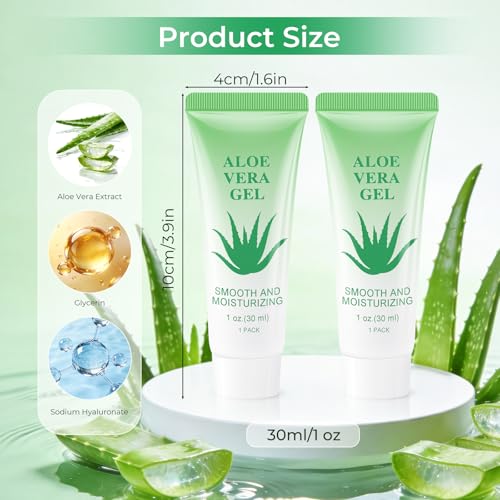 Mini Aloe Vera Gel Bulk Pack - 100 Pouches of 1 Fl Oz for Travel & Skin Care - Natural Hydrating Lotion